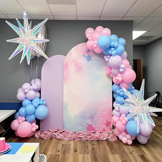 Pink Purple Blue Balloons, 12inch Metallic Hot Pink Purple Blue Balloons - Image 6