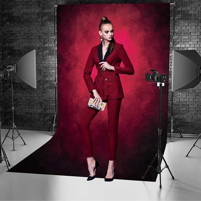 8X12ft Abstract Red Portrait Photography Backdrops - Image 2