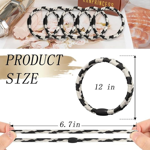 16Pcs Hair Ties For Thick Hair, Strong Stretchy Hair Bands For Women Girls, No Slip Braided Hair Ties No Damage, Ponytail Holders-Exceptionally Secure with Gentle Hold (Set 7)