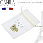 Camila Paris CP3196 French Hair Clip for Women, Small, Gray and Green 2 inches Girls Hair Claw Clips Jaw Fashion Durable Styling Hair Accessories for Women, Strong Hold No Slip Grip, Made in France