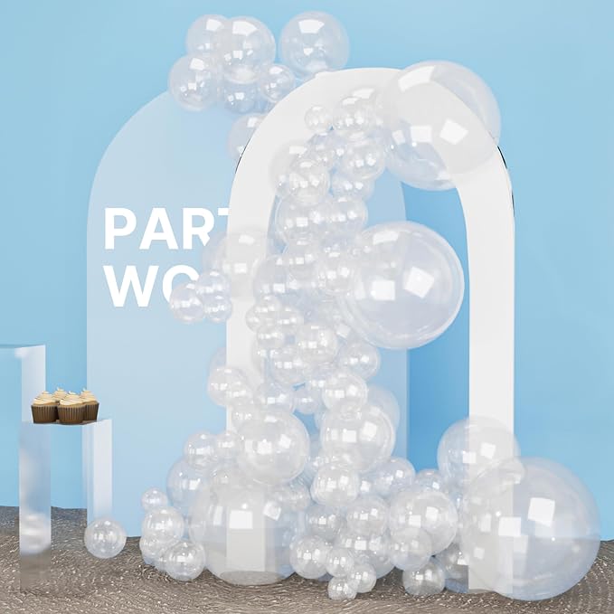 PartyWoo Clear Balloons 152pcs Different Sizes of 18 12 10 5 Inch | Balloons by PartyWoo