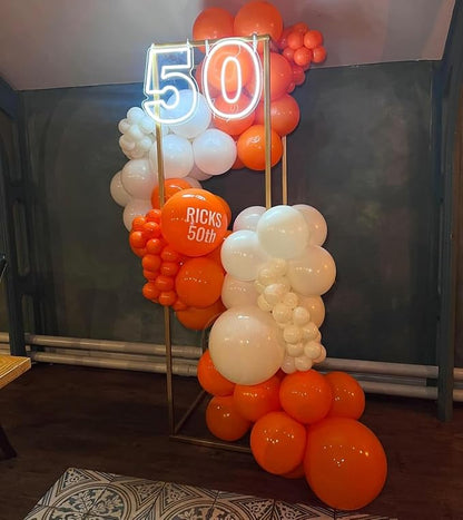 Orange and White Balloons Arch Kit 144pcs - Image 5