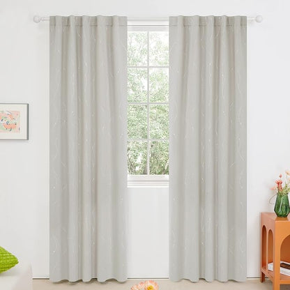 Deconovo Blackout Back Tab Curtains - Image 2