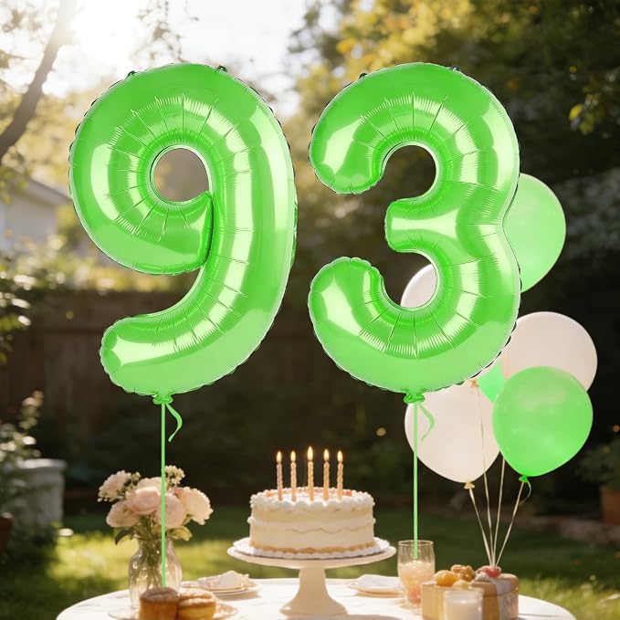 40 Inch Number 93 Balloons for 93rd Birthday Party Decorations, 0-100 Fruit - Image 3