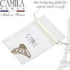Camila Paris CP3635 French Hair Clip for Women Thick Hair for Long Curly Wavy Hair, Brown, Girls Hair Claw Clips Fashion Styling Hair Accessories for Women, Strong Hold No Slip Grip, Made in France