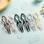 3Pc Prestige Hair Pin,French Hair Pins for Women, Women Hair Accessories, Suitable for Thick Hair (black,light gray,dark yellow)