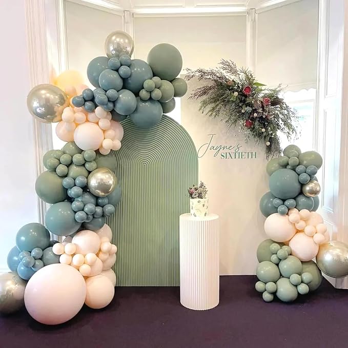 Dusty Blue Sage Green Balloon - Image 4