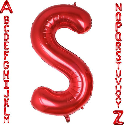 AULE 40 Inch Red S Balloon Letter Foil A-Z Birthday Big Alphabet | Birthday by AULE