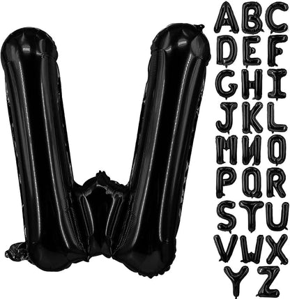 Lovoir 40 Inch Large Black Letter W Balloons Big Size Jumbo Mylar Foil Helium by Lovoir