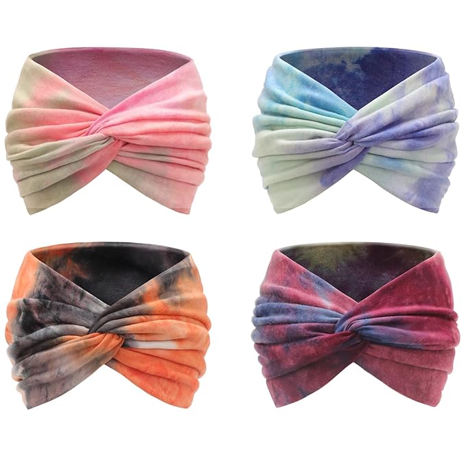 Extra Wide Headbands for Women Large Turban Headband Non Slip Boho Elastic Hairband Hair Twisted Knot Head Bands Accessories