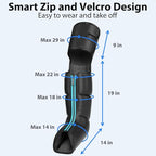 CINCOM Leg Massager for Circulation and Pain Relief, Air Compression 3 in 1 Leg Massager for Foot Calf & Thigh, Leg Compression Boots for Recovery, Edema, RLS Relief