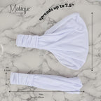 Motique Accessories White Wide Cotton Head Band Solid Boho Yoga Style Soft Hairband