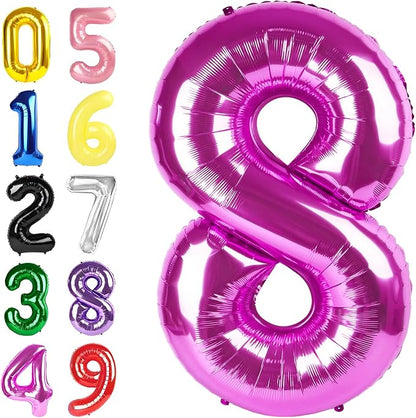 Number Balloons 40 Inch Rose Purple 7 Balloon by Argthjy