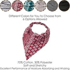 6 Pack Hair Scarf Headband for Women Elastic Bandana Head Scarf Large Boho Triangle Kerchief with Clips Non Slip Scarves