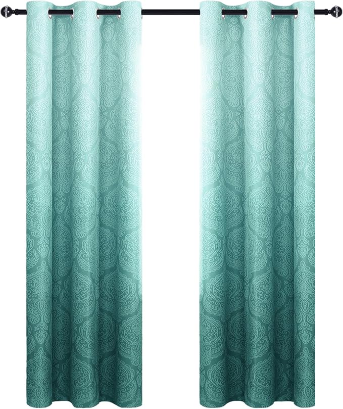 DWCN Teal Ombre Blackout Curtains - Image 8