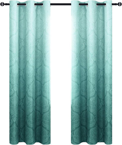 DWCN Teal Ombre Blackout Curtains - Image 8