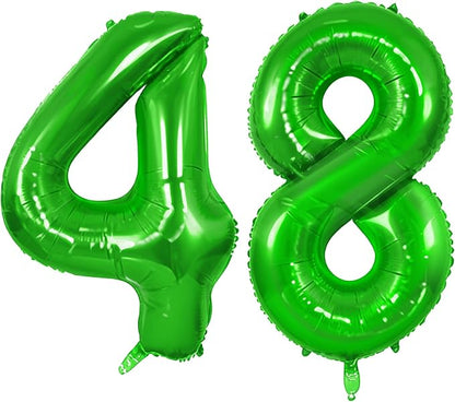 Number 48 Balloons for 48th Birthday Party Decorations, 0-100 Large No.48 by Joycard