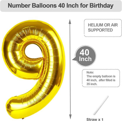 Numbers 18 Balloon 40Inch Gold Balloons - Image 5