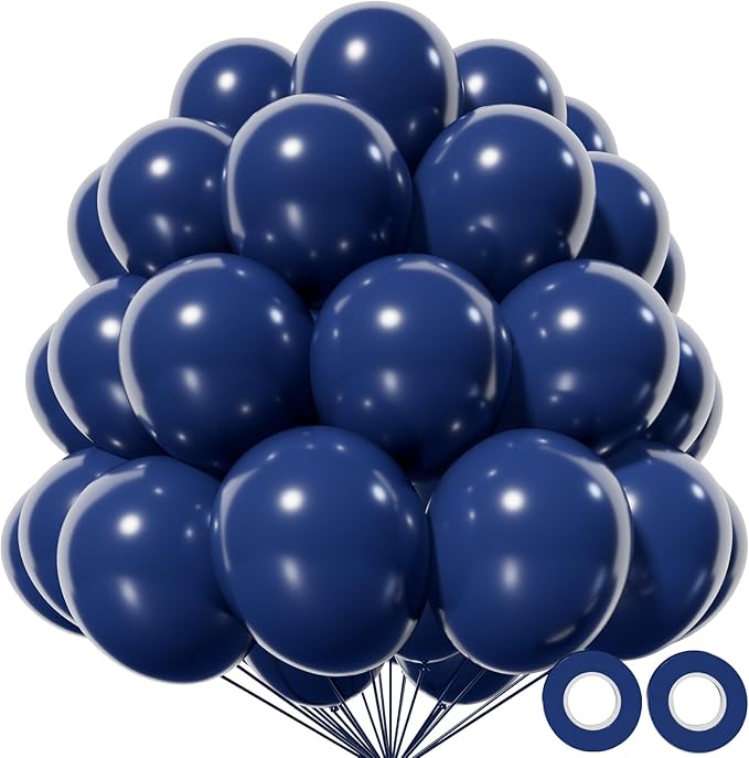 Navy Blue Balloon 110pcs, 12 Inch Thickened Latex Party Balloons Helium Bright by Kawkalsh