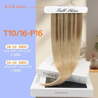 Full Shine Balayage Clip in Hair Extensions Real Human Hair Blonde Human Hair Extensions Clip ins Clip in Extensions Color 10 Fading to 16 And 16 Blonde 7 Pcs 22 Inch 120 G