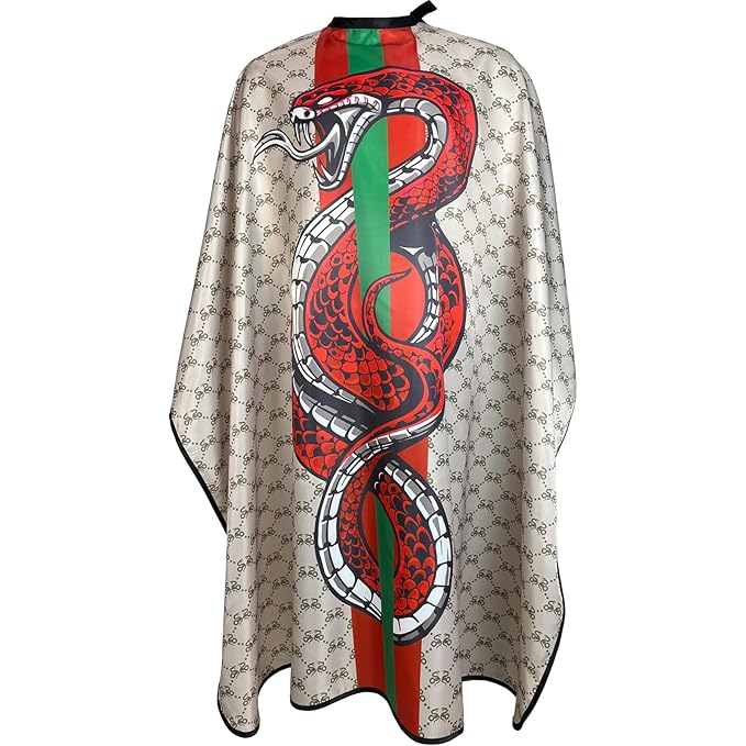 Barber Capes Hair Cutting Capes Salon Stylist Capes with Snaps Waterproof Professional Large Barber Hairdresser Gown Cape- 63”× 56”(SNAKE)