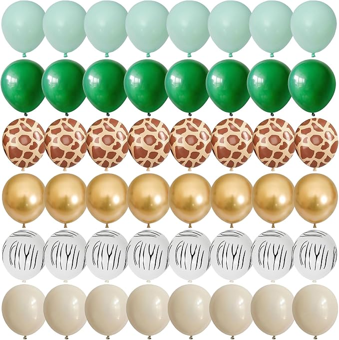 Green and Gold Balloons 12 Inch Emerald Forest Hunter Dark Sage Green Gold Sand by Froova