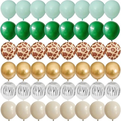 Green and Gold Balloons 12 Inch Emerald Forest Hunter Dark Sage Green Gold Sand by Froova