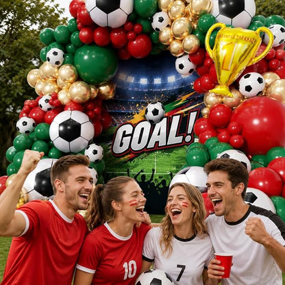 Soccer Party Decorations 160Pcs, World Soccer Balloon Garland Arch Kit - Image 4