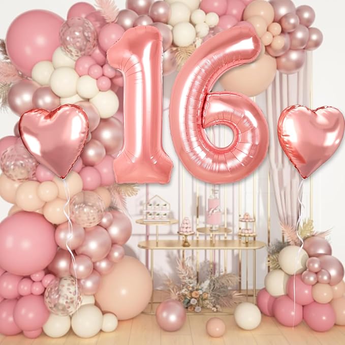 40 inch Rose Gold 43 Birthday Balloons - Image 4