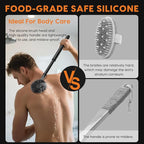Back Scrubber for Shower, 24in Adjustable Handle Body Brush, Double Sided Shower Brush for Shower Exfoliating and Massage Can Produce Rich Foam, Long Handle Back Scrubber for Men （Circular）