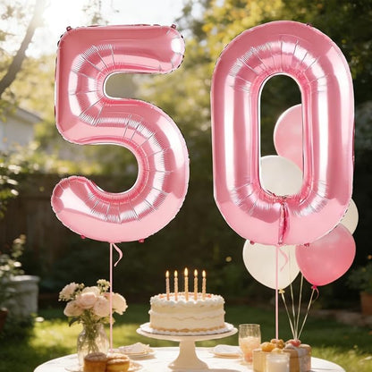 40 Inch Number 50 Balloons for 50th Birthday Party Decorations, 0-100 Jewelry - Image 3