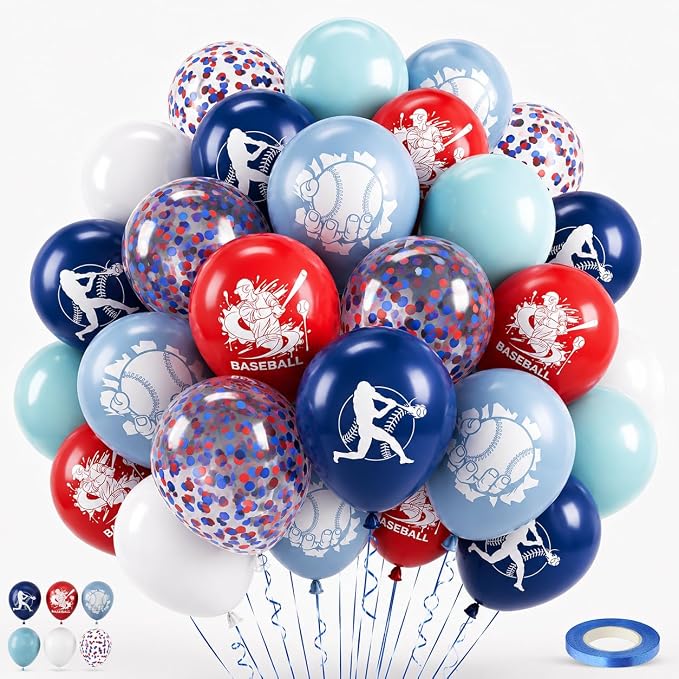 Baseball Balloons for Birthday Party Decor by Govpy