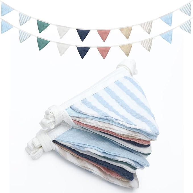 Oudain 2 Pcs Pennant Banner Flags Nursery Garland Triangle Bunting Flags by Oudain