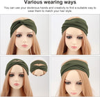 DRESHOW 8 Pack Headbands for Women Yoga Knotted Headbands Elastic Criss Cross Hair Accessories Sports Head Wrap Non Slip