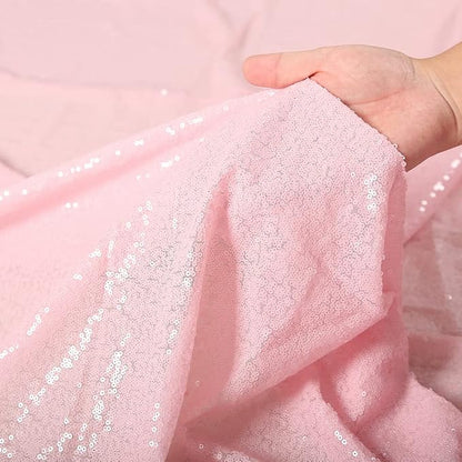 Eternal Beauty Pink Sequin Backdrop Curtains, 2 Panels 2x8FT | 3mm Sparkle - Image 7
