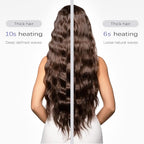 janelove 4 in 1 Hair Crimper, Hair Waver, Beach Waves Curling Iron Create 4 Types of Waves 0.75 & 1 & 1.1& 1.25 Inch, for Water/Mermaid/Beach/Deep defned Waves, 4 Temps with LED Display