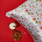 Kitsch x Elf Periwinkle Christmas Satin Pillowcase, Softer Than Silk Pillow Cases King, Cooling Pillow Covers, Satin Pillowcase with Zipper for Hair, Skin & Quality Sleep, Wrinkle-Free, Smooth, 19x36