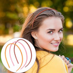 8pcs Thin Skinny Headbands with Teeth, Non-Slip Plain Frosted Headbands for Women, 5mm Plastic Elastic Head Bands for Long Short Straight Curly Hair- 8 Colors