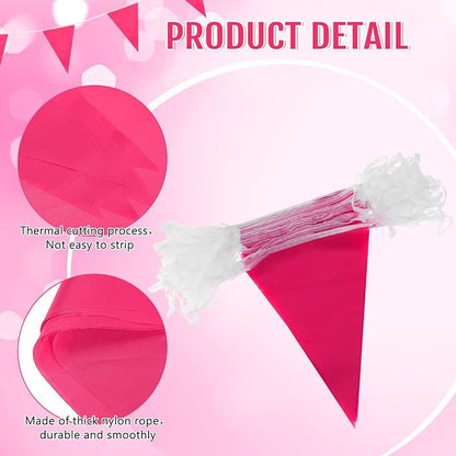 Tatuo 200 Feet Solid Pennant Banners Flags String Triangle Hanging DIY Bunting - Image 4