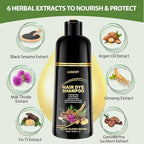 Blonde Brown Hair Dye Shampoo for Gray Coverage - 3 IN 1 Hair Color Shampoo with Argan Oil & Ginseng, Ammonia & Paraben Free, Long Lasting Semi-Permanent Natural Color for Women & Men (500ml)