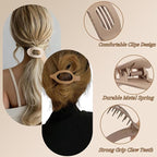 6Pcs Matte No-Slip Flat Claw Clips,Duckbill Hair Clips for Women, Simple Elegant flat hair clips for Thick Thin Long Short Hairs,flat claw clips for women (8Pcs,Mix-A) (E)