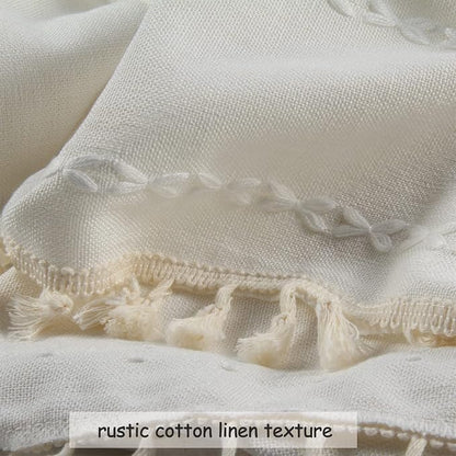 Boho Embroidery Linen Curtains 108 Inches Long - Image 6