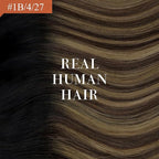 Ve Sunny Hair Extensions Ponytail Real Human Hair Wrap Around Clip in Ponytail Hair Extensions Straight Extensions Human Hair for Women Black Ombre Dark Brown Balayage Caramel Blonde 16inch 80G