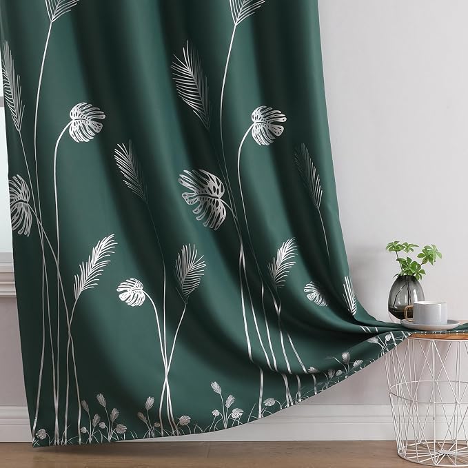 Green Blackout Curtains for Living Room 84 Inch Length 2 Panels Set, Room - Image 7
