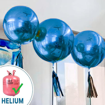 PartyWoo Metallic Blue Balloons 20pcs Chrome Blue Color 18 Inch | Balloons - Image 4