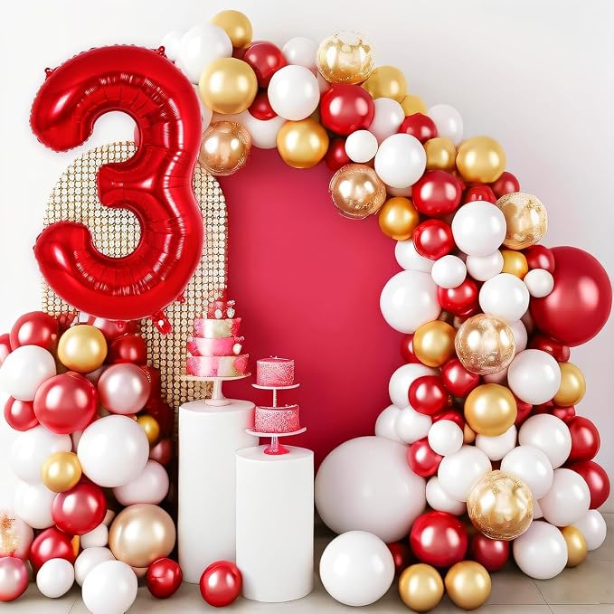 Red Number 30 Balloons, 40 Inch Big Large Foil Number Balloons, Jumbo Giant - Image 6