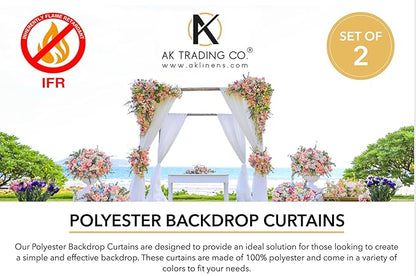 AK TRADING CO. 10 feet x 10 feet Polyester Backdrop Drapes Curtains Panels - Image 3