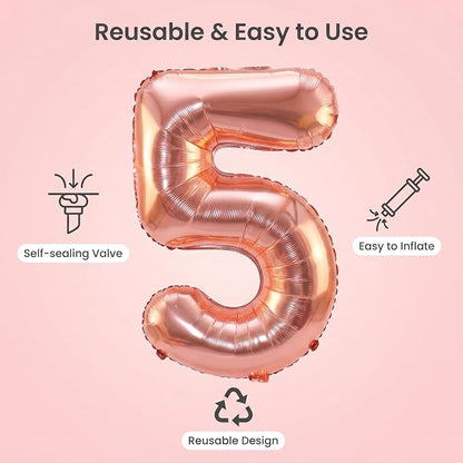 YPSelected 32 Inch Large Foil Helium Number Balloon Birthday Wedding Party 0-9 - Image 6