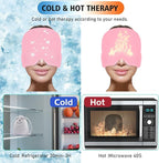 Headache Relief Hat for Migraine Relief, Tension, One Size Fits All Headache Cap with Reusable Ice Gel Pack for Puffy Eyes, Stress Relief (Pink)