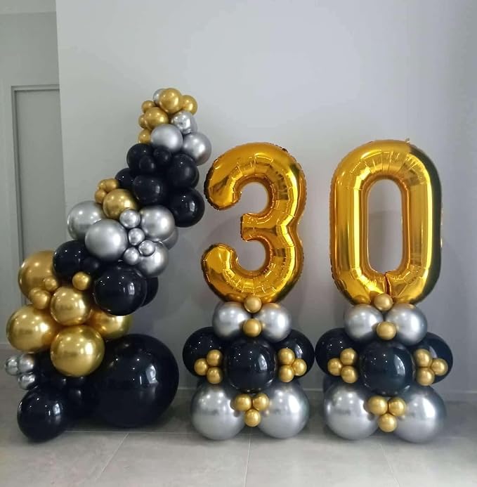 Gold 35 Number Balloons, 40 Inch Giant Number 35 Balloons Foil Mylar Helium - Image 5